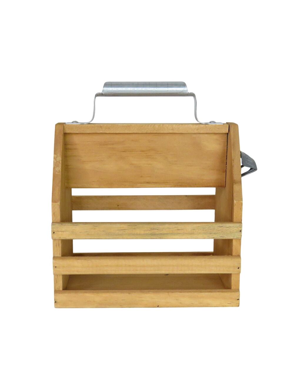 Hammer & Axe Bottle Caddy Wood with Opener Oak Wooden 6 Pack Beer Holder Caddy